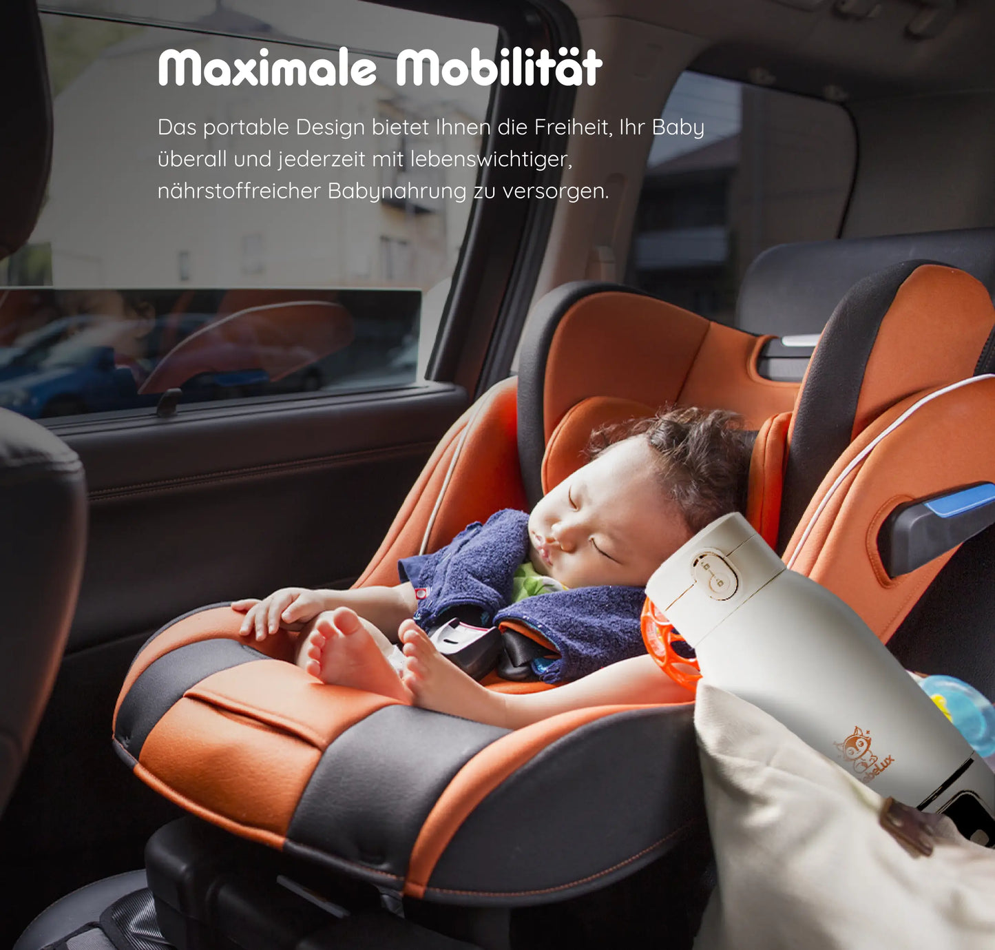 BebeWarm V2 – Kabelloser Babyflaschenwärmer mit Sterilisationsfunktion (37 °C in 2 Min)