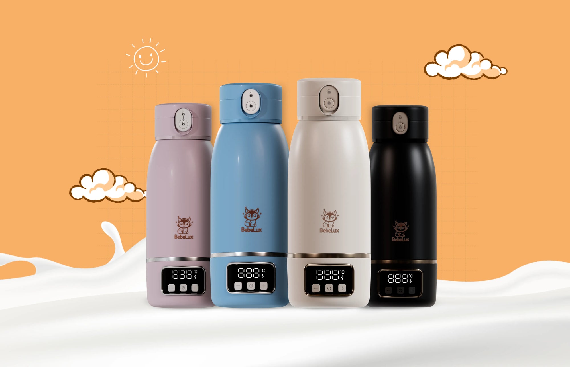 BebeWarm – Wireless baby bottle all color